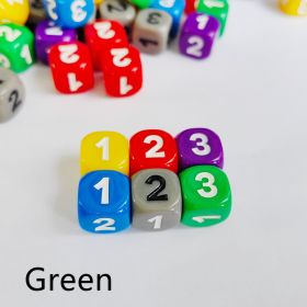 Color Digital Dice Teaching Children's Game Computing Teaching Aids (Color: green)
