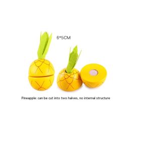 Wooden Vegetable Magnetic Children's Play House Cut Fruit Toys (Option: Pineapple)