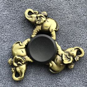 Bronze Alloy Fingertip Gyro Relieving Spinning Top Rotating Hand Spinner (Option: elephant type)
