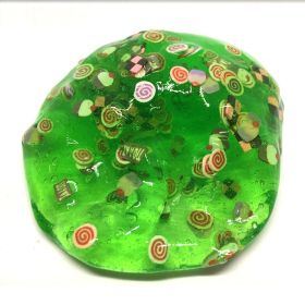 Colored Clay Fruit Puree Fruit Slices Crystal Mud Soft Boxed Pressure Reduction Toy (Option: Green Cake 60ml)