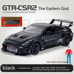 Alloy Car Model Ornaments Acousto-optic Power Control Toys (Color: black)