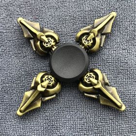 Bronze Alloy Fingertip Gyro Relieving Spinning Top Rotating Hand Spinner (Option: Engine Heart Edition)