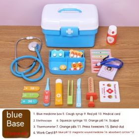 Children's Simulation Play House Doctor Toy Suit (Option: Blue Foundation Package)