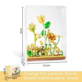 Building Block Model Assembled Flower Simulation Desktop Decoration (Option: 2126 Summer Flower Dream)