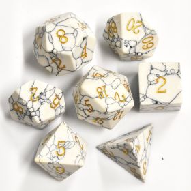 Dice Board Game Casual Game Multi-sided Digital Sieve Seven Tablets Suit (Option: White Barked Pine)