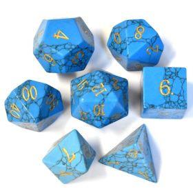 Dice Board Game Casual Game Multi-sided Digital Sieve Seven Tablets Suit (Option: Blue Pine)