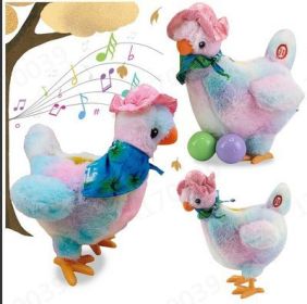 Plush Toy Under Laying Hens Electric Plush Toy Doll Gift (Option: Color Lower Laying Hens-30cm)