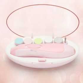 Multifunctional Electric Nail Grinder Children's Nail Scissors (Color: Pink)