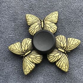 Bronze Alloy Fingertip Gyro Relieving Spinning Top Rotating Hand Spinner (Option: Butterfly style)