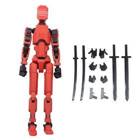 3D Printing More Than Movable Joint Doll Lucky 13 Full Body Movable Robot (Option: Red Black)