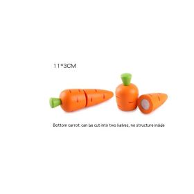 Wooden Vegetable Magnetic Children's Play House Cut Fruit Toys (Option: Carrot)