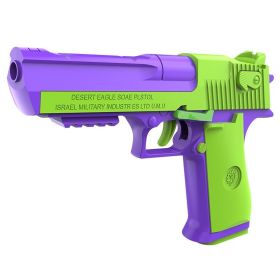 Radish Gun Toy Children's Desert Pistol Model Continuous Hair Throwing Shell Boy Toy (Option: Purple Green)