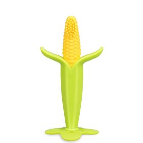 Baby 3D Banana Corn Fruit Silicone Gum Teeth Grinding Stick Toy (Option: Light green corn)