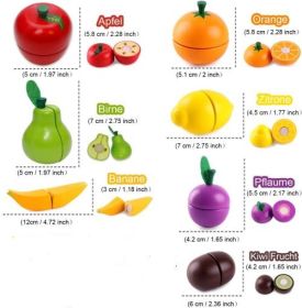 Wooden Vegetable Magnetic Children's Play House Cut Fruit Toys (Option: Set2)