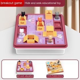 Children's Hidden Cat Clearance Board Game Toys (Option: Purple Style-Color Box Package)