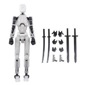 3D Printing More Than Movable Joint Doll Lucky 13 Full Body Movable Robot (Option: Transparent Black)
