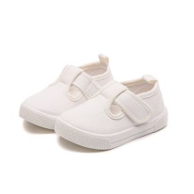 Children's Canvas Shoes Casual Soft Bottom Sports (Option: Beige-Size 23)