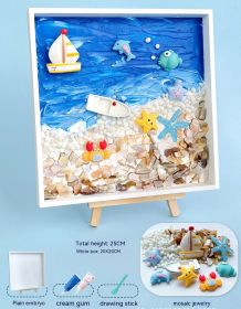 DIY Handmade 3D Texture Painting (Option: Sail and set sail)