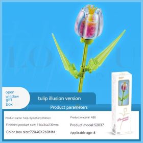 Colorful Purple Rose Preserved Flower Ornaments (Option: Colorful Tulip)
