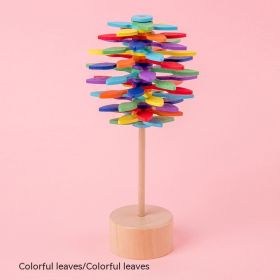 Lollipop Wooden  Bar Rotating Toy (Option: Leaves)
