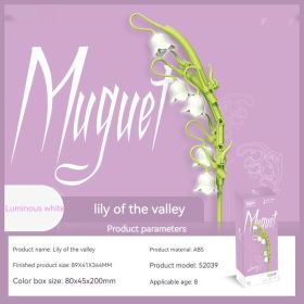 Colorful Purple Rose Preserved Flower Ornaments (Option: Linglan Luminous Version)