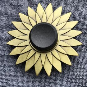 Bronze Alloy Fingertip Gyro Relieving Spinning Top Rotating Hand Spinner (Option: Lotus style)