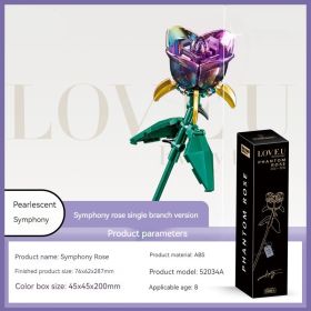Colorful Purple Rose Preserved Flower Ornaments (Option: Magic Color Black Rose)