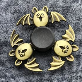 Bronze Alloy Fingertip Gyro Relieving Spinning Top Rotating Hand Spinner (Option: Bat style)