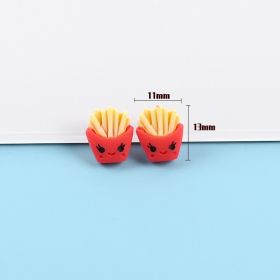 Resin Candy Toy Miniature French Fries Donut Biscuit Cream Glue Diy Material Resin Accessories (Option: No 5-Small Size Candy Toy)