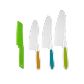 Children's Plastic Knife Cake Knife Fruit Knife (Option: 4 Piece Set)