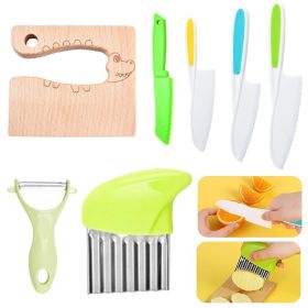 Children's Plastic Knife Cake Knife Fruit Knife (Option: Seven Piece Three)
