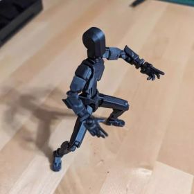 Multi-Jointed Movable Shapeshift Robot 2.0 3D Printed Mannequin Dummy Action Model Doll Toy Kid Gift (Option: Mysterious Black)
