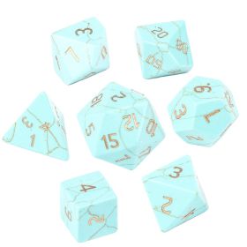 Dice Board Game Casual Game Multi-sided Digital Sieve Seven Tablets Suit (Option: Green Pine)