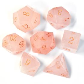 Dice Board Game Casual Game Multi-sided Digital Sieve Seven Tablets Suit (Option: Pink Crystal)