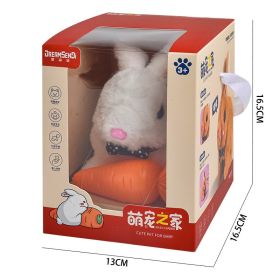 Children's Electric Simulation Plush Pet Teddy (Option: White Rabbit Medium Box)
