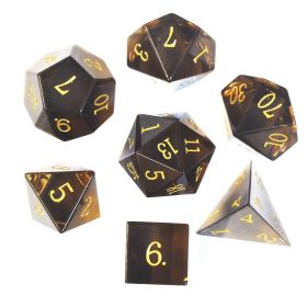 Dice Board Game Casual Game Multi-sided Digital Sieve Seven Tablets Suit (Option: Imitation Citrine)
