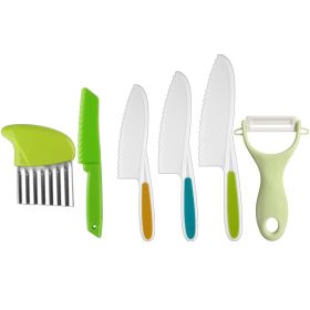 Children's Plastic Knife Cake Knife Fruit Knife (Option: 6 Piece Set)
