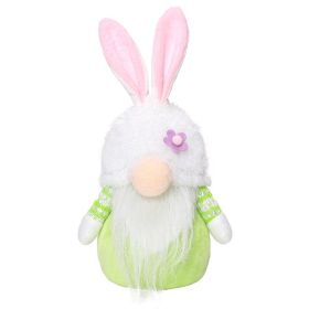 Luminous Easter Rabbit Faceless Baby Doll (Color: green)