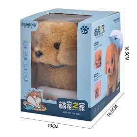 Children's Electric Simulation Plush Pet Teddy (Option: Golden Retriever Medium Box)