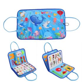 Felt Learning Board Early Education Children (Option: Sky Blue)