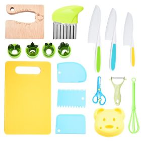 Children's Plastic Knife Cake Knife Fruit Knife (Option: 17 Piece Set)