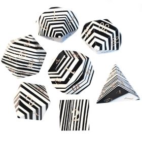 Dice Board Game Casual Game Multi-sided Digital Sieve Seven Tablets Suit (Option: Zebra Stone)