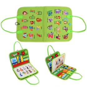 Felt Learning Board Early Education Children (Option: Green Flip Style 2)