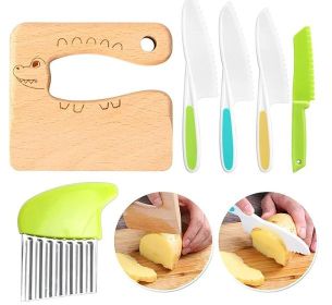 Children's Plastic Knife Cake Knife Fruit Knife (Option: Six Piece Set)
