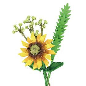 Assembling Puzzle Small Particles Building Blocks (Option: Sunflower Bouquet)