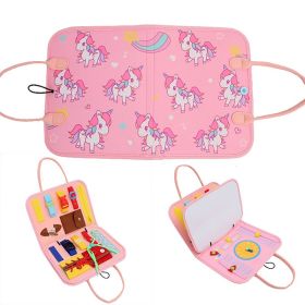 Felt Learning Board Early Education Children (Option: Pink Page Turning Style 4)