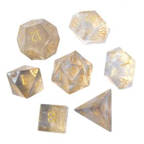 Dice Board Game Casual Game Multi-sided Digital Sieve Seven Tablets Suit (Option: Citrine)