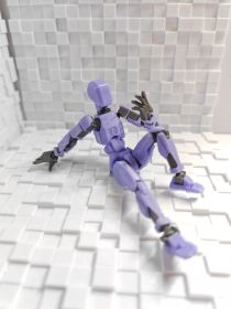 Multi-Jointed Movable Shapeshift Robot 2.0 3D Printed Mannequin Dummy Action Model Doll Toy Kid Gift (Option: Charming Purple)