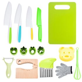 Children's Plastic Knife Cake Knife Fruit Knife (Option: 15 Piece Set)
