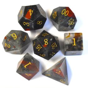 Dice Board Game Casual Game Multi-sided Digital Sieve Seven Tablets Suit (Option: African Blood Stone)